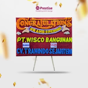 Karangan Bunga Papan Congratulation - Single - Pekan Baru - 10