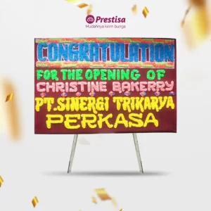 Karangan Bunga Papan Congratulation - Single - Pekan Baru - 14