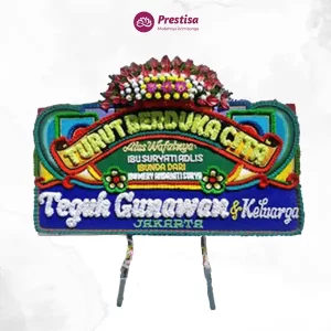 Karangan Bunga Papan Dukacita - Single - Padang - 08