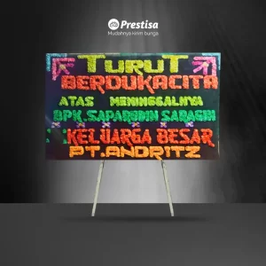 Karangan Bunga Papan Dukacita - Double - Pakal Pinang - Duka Cita - 05