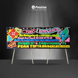 Karangan Bunga Papan Dukacita - Double - Medan - 09