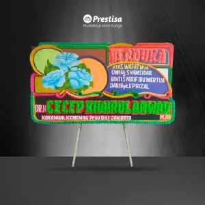 Karangan Bunga Papan Dukacita - Double - Pakal Pinang - Duka Cita - 08