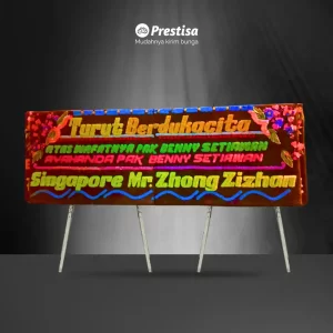 Karangan Bunga Papan Dukacita - Double - Medan - 12