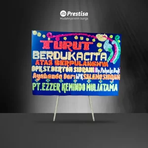 Karangan Bunga Papan Dukacita - Double - Pakal Pinang - Duka Cita - 06