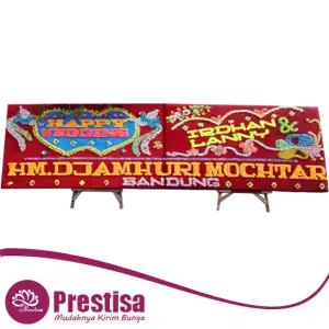 Karangan Bunga Papan Wedding - Double - Dumai - 17