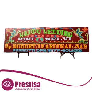 Karangan Bunga Papan Wedding - Double - Dumai - 18