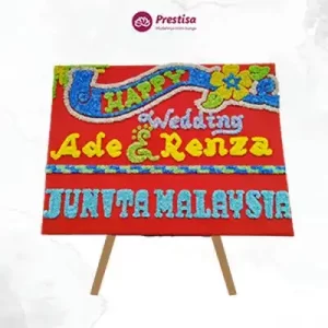 Karangan Bunga Papan Wedding - Single - Lubuklinggau - 03