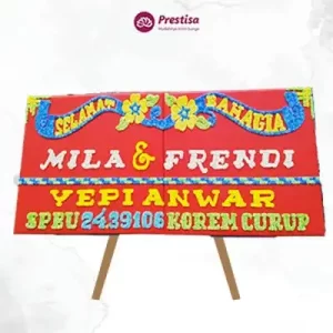 Karangan Bunga Papan Wedding - Single - Medan - 13