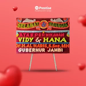Karangan Bunga Papan Wedding - Single - Jambi - 08