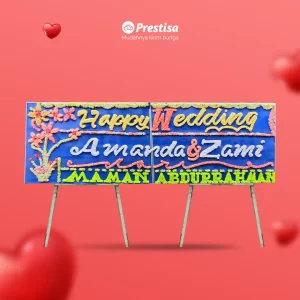 Karangan Bunga Papan Wedding - Double - Tanjung Pinang - 13