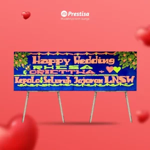 Karangan Bunga Papan Wedding - Double - Medan - 19