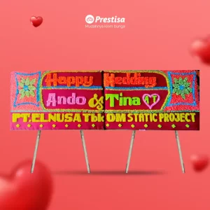 Karangan Bunga Papan Wedding - Single - Jambi - 16