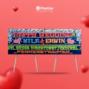 Karangan Bunga Papan Wedding - Single - Jambi - 09