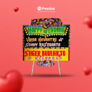 Karangan Bunga Papan Wedding - Single - Medan - 23