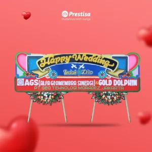 Karangan Bunga Papan Wedding - Double - Padang - 15