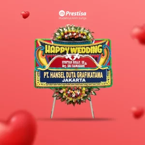 Karangan Bunga Papan Wedding - Single - Padang - 19