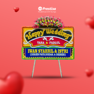 Karangan Bunga Papan Wedding - Single - Padang - 07