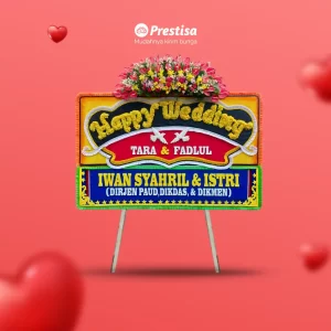 Karangan Bunga Papan Wedding - Single - Padang - 07