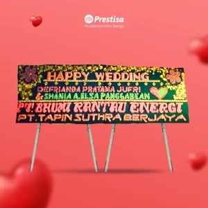 Karangan Bunga Papan Wedding - Double - Padang - 08