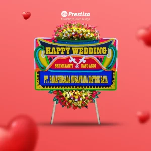Karangan Bunga Papan Wedding - Single - Padang - 09