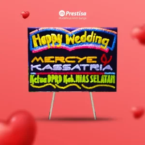 Karangan Bunga Papan Wedding - Single - Lubuklinggau - 01