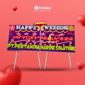 Karangan Bunga Papan Wedding - Double - Pangkal Pinang - 10