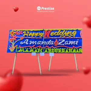 Karangan Bunga Papan Wedding - Double - Pangkal Pinang - 12