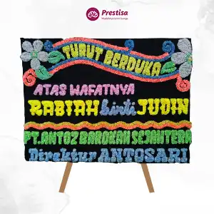 Karangan Bunga Papan Dukacita - Single - Bengkulu - Duka Cita - 08