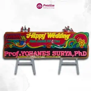 Karangan Bunga Papan Wedding - Double - Padang - 03