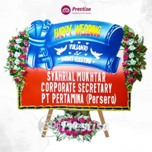 Karangan Bunga Papan Wedding - Cilacap- PROMO - 002