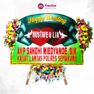 Karangan Bunga Papan Wedding - Cilacap- PROMO - 003