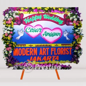 Karangan Bunga Papan Wedding - Tegal - PROMO - 005