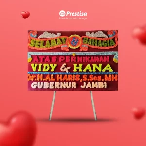 Karangan Bunga Papan Wedding - Single - Palembang - 24