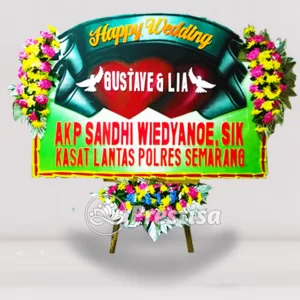 Karangan Bunga Papan Wedding - Purwokerto - PROMO - 010
