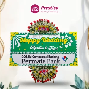 Karangan Bunga Papan Wedding - Garut - PROMO - 009