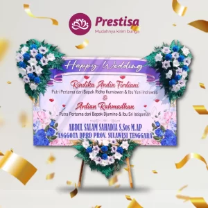 Karangan Bunga Papan Wedding - Bojonegoro - Promo - 014