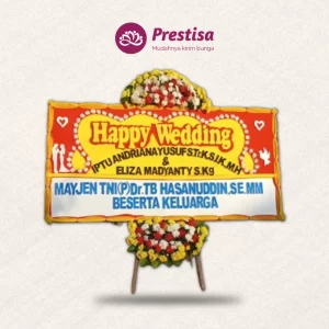 Karangan Bunga Papan Wedding - Subang - PROMO - 013