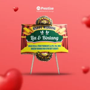 Karangan Bunga Papan Wedding - Bojonegoro - Promo - 013