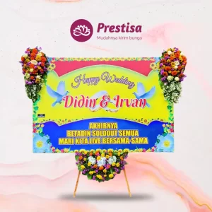 Karangan Bunga Papan Wedding - Nganjuk - Promo - 007