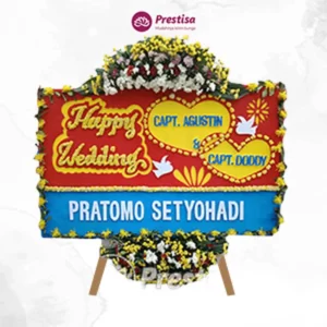 Karangan Bunga Papan Wedding - Cikarang - PROMO - 003