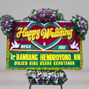 Karangan Bunga Papan Wedding - Pangandaran - PROMO - 015