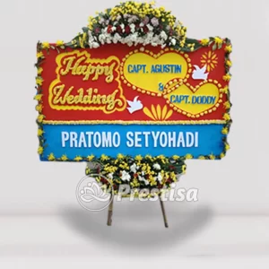 Karangan Bunga Papan Wedding - Cianjur- PROMO - 002