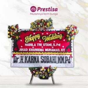 Karangan Bunga Papan Wedding - Majalengka- PROMO - 008