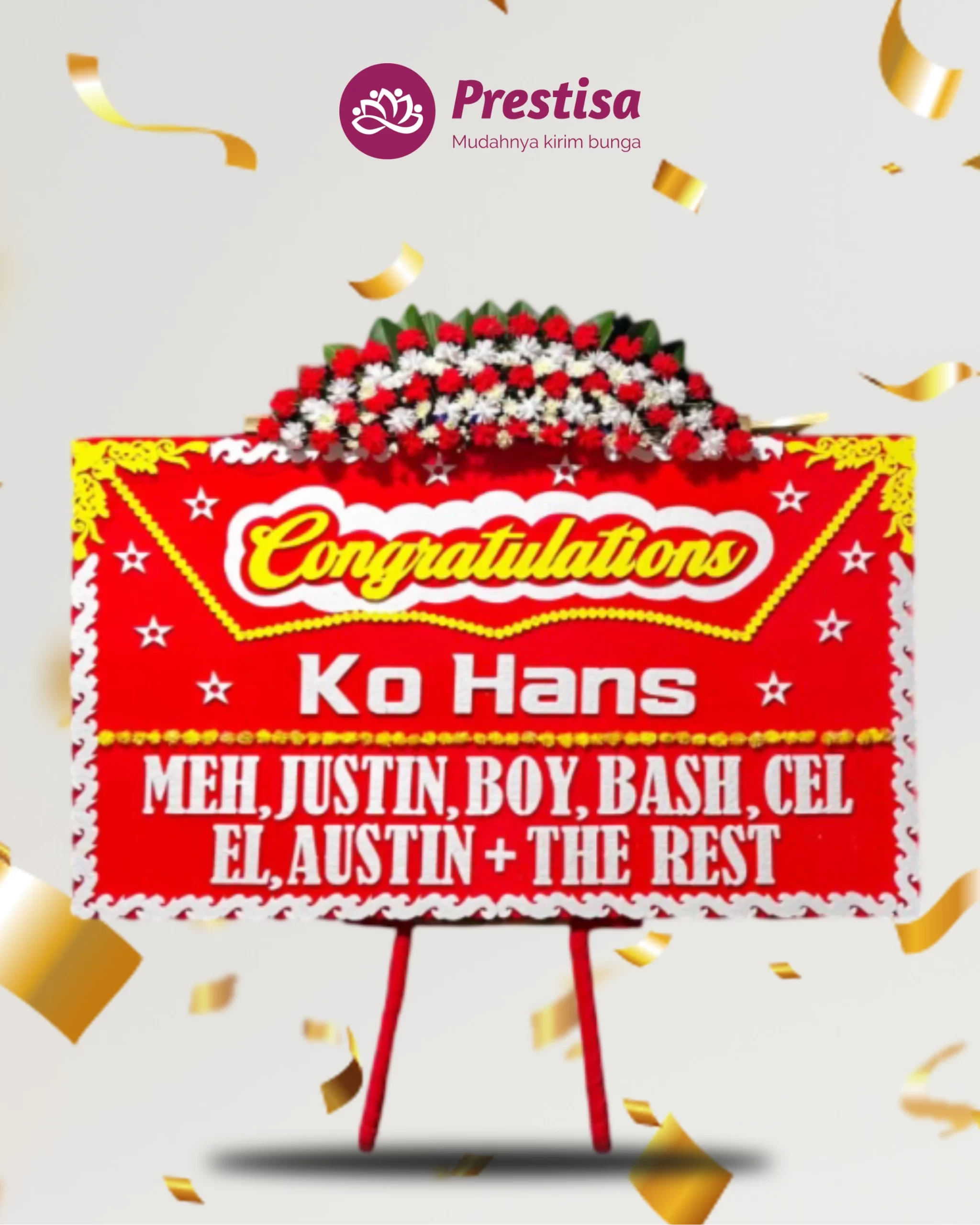 Karangan Bunga Papan – Congratulation – Karawang – 1