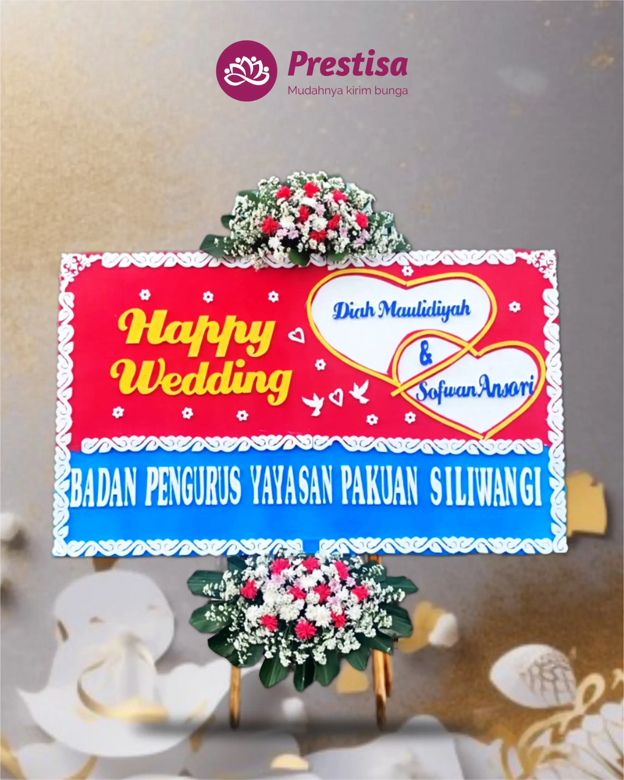 Karangan Bunga Papan – Wedding– Indramayu– 5