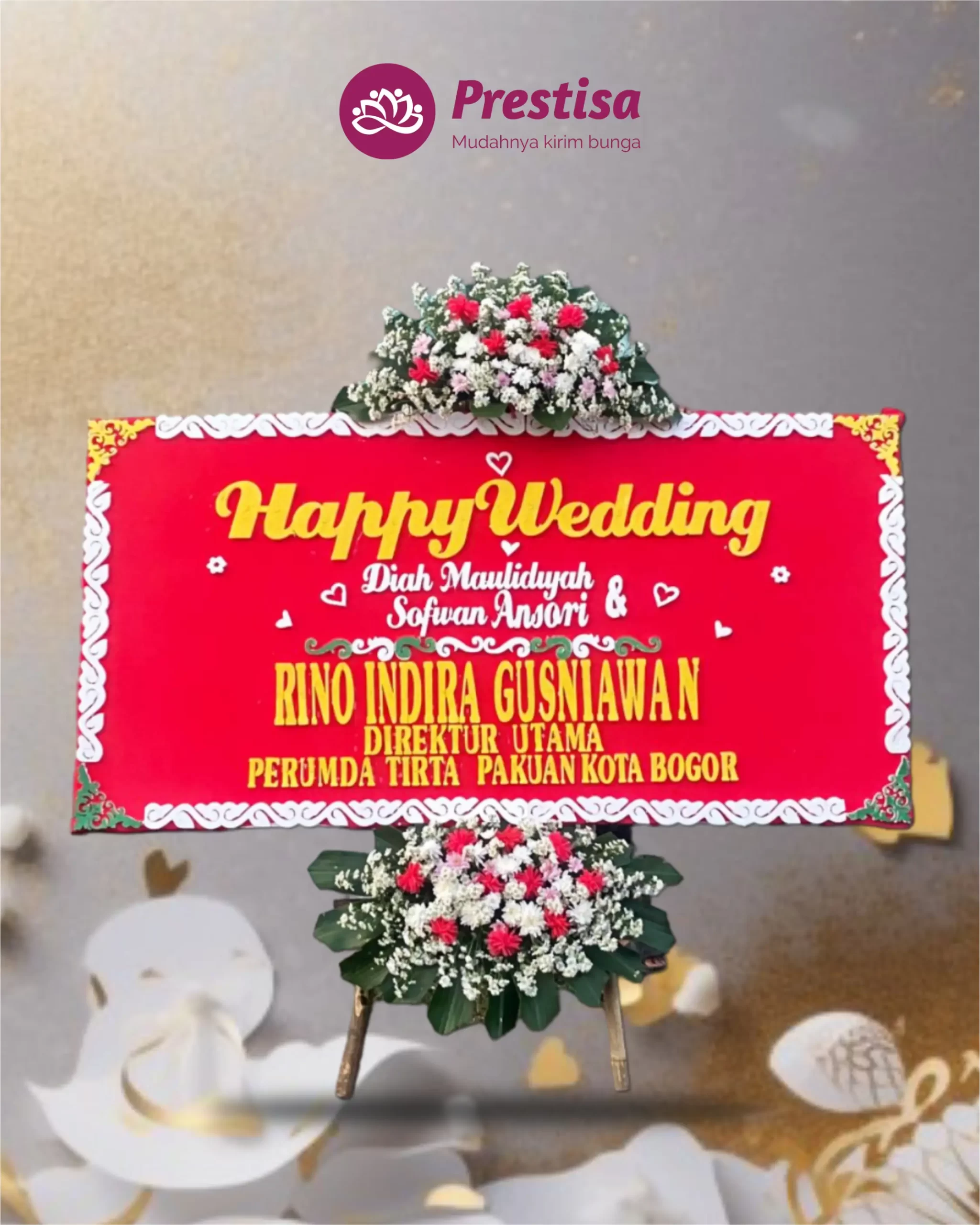 Karangan Bunga Papan – Wedding– Indramayu– 4