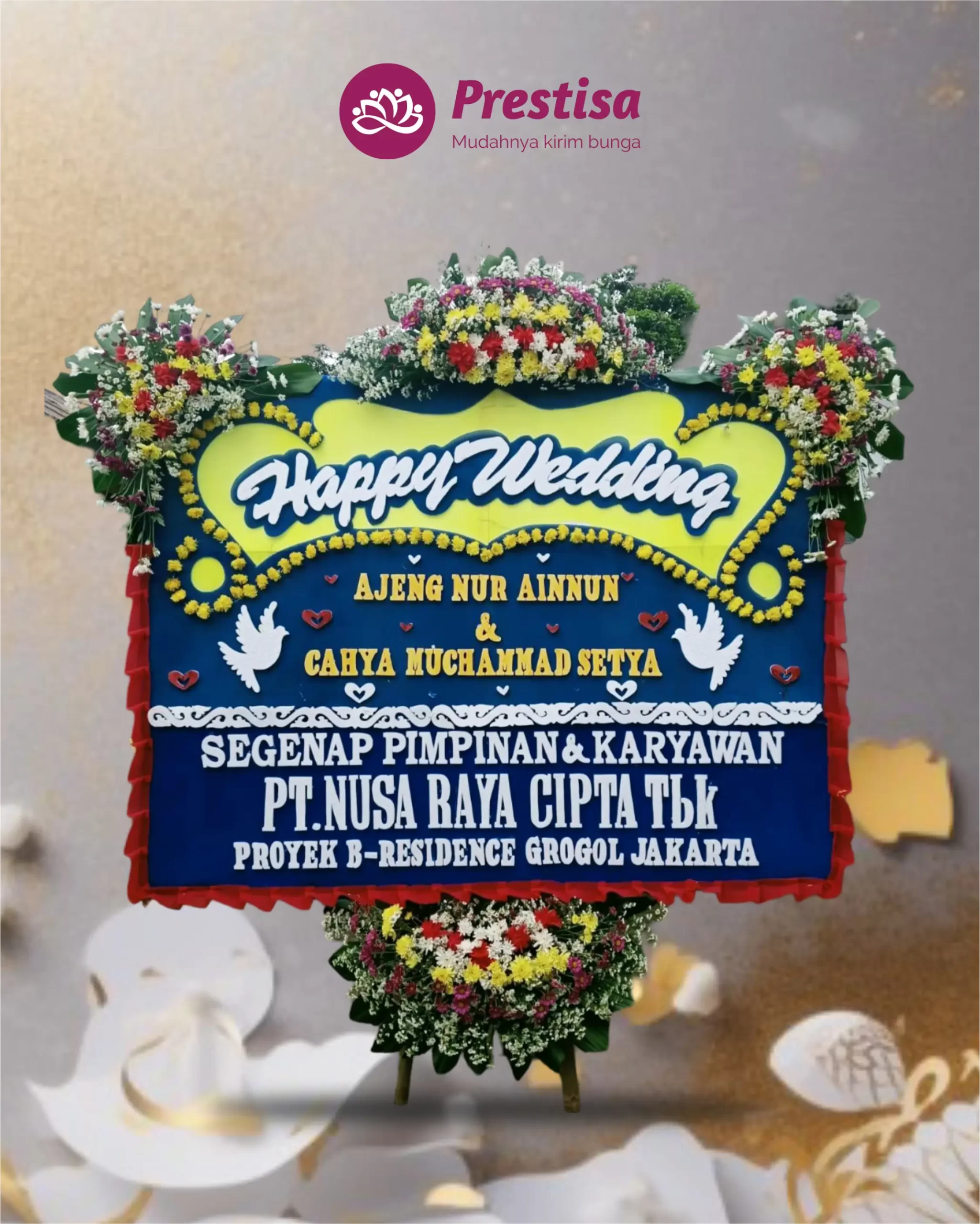 Karangan Bunga Papan – Wedding– Sumedang – 8