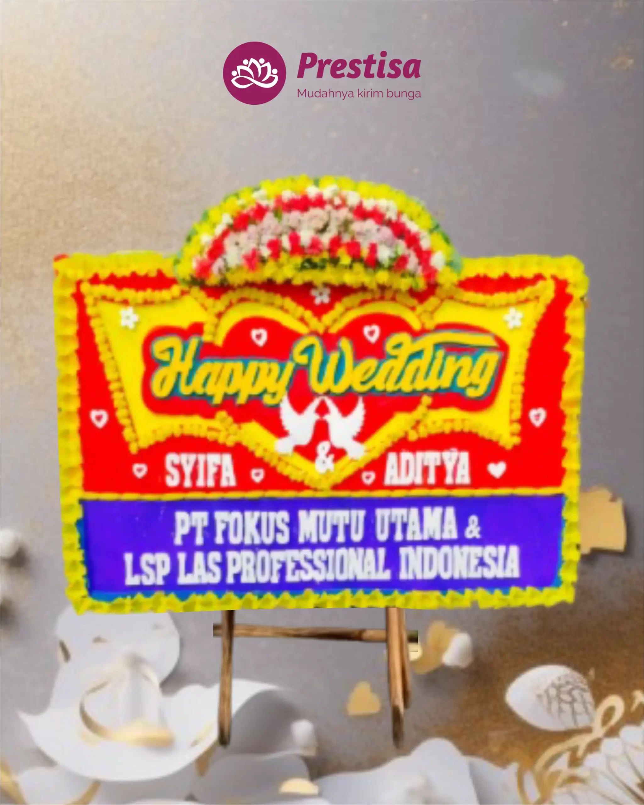 Karangan Bunga Papan – Wedding – Cirebon – 1