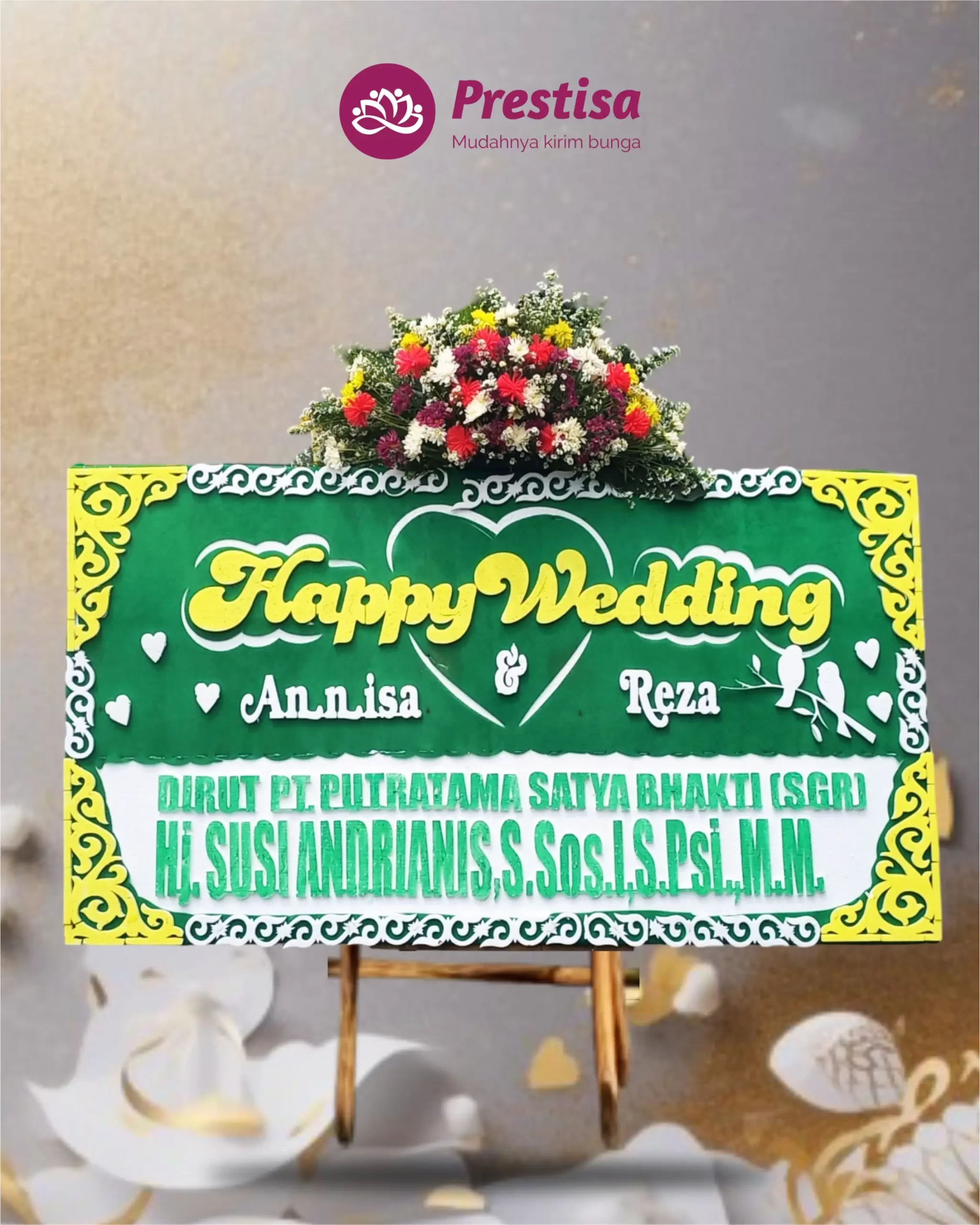 Karangan Bunga Papan – Wedding– Purwakarta– 2
