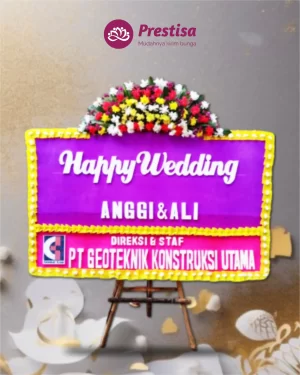 Karangan Bunga Papan – Wedding– Indramayu– 2
